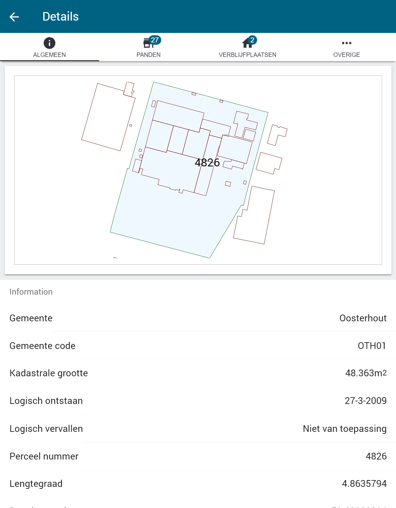 Overzicht van informatie